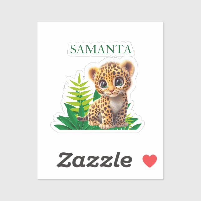 Personalized Leopard Sticker Sheet (Sheet)
