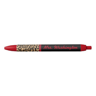 Personalized Leopard Teacher's Writing Pen Gift