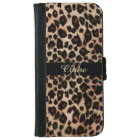 Personalized Leopard Wallet Case for iPhone 6