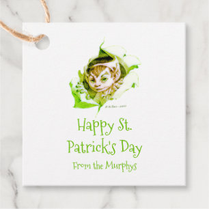 Personalized Leprechaun Favour Tags