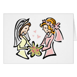 Personalized Lesbian Wedding Card - Add Text