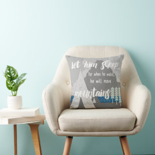 Personalized Let Him Sleep for When He Wakes Throw Pillow