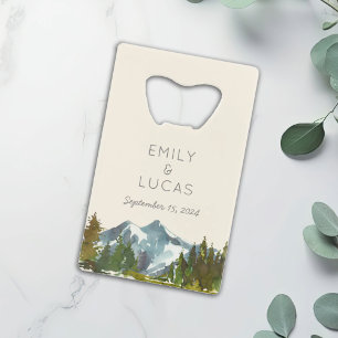 Personalized Let the Adventure Begin Wedding Favou Credit Card Bottle Opener