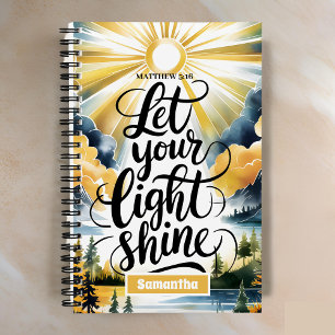 Personalized Let Your Light Shine Journal