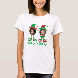 Personalized Lets Get Elfed Up Christmas T-Shirt