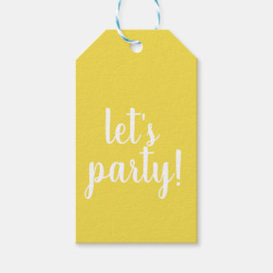 Personalized let's party - gift tags