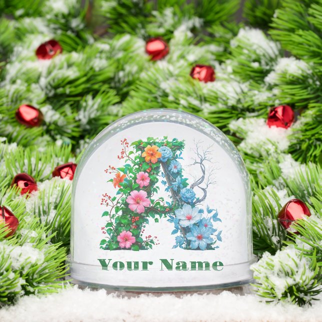 Personalized Letter A Snowglobe (Christmas)