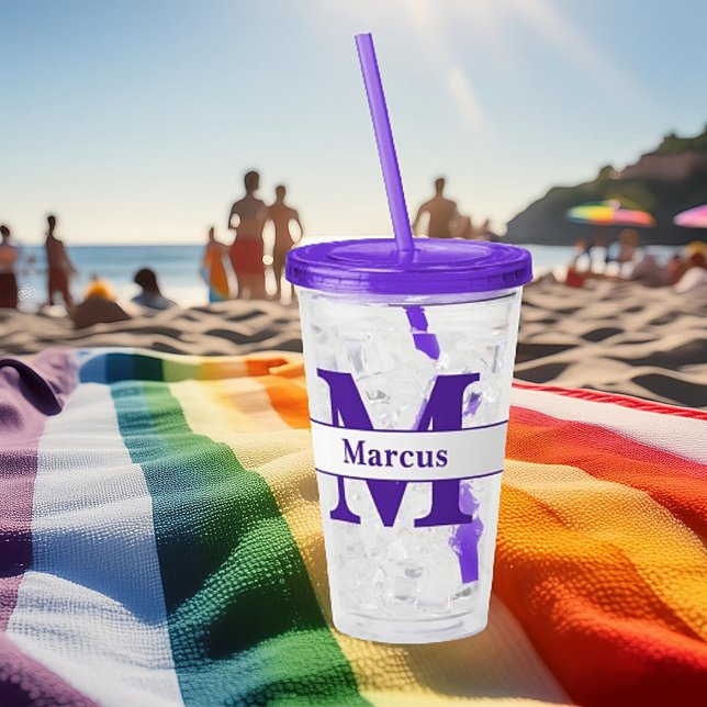 Personalized letter and name  acrylic tumbler (Creator Uploaded)