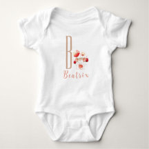 Personalized Letter and  Name Baby Bodysuit