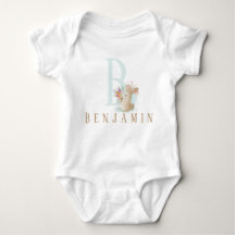 Personalized Letter and  Name Baby Bodysuit