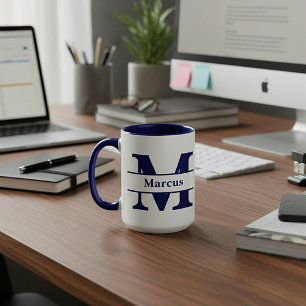 Personalized letter and name mug