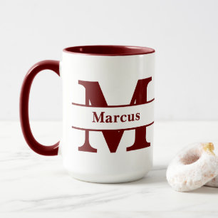 Personalized letter and name mug