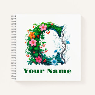 Personalized Letter C Notebook