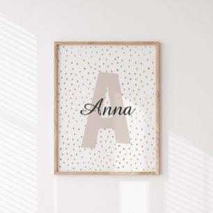 Personalized Letter Custom Name Monogram Poster
