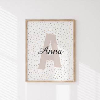 Personalized Letter Custom Name Monogram Poster