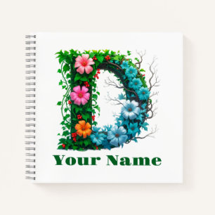 Personalized Letter D Notebook