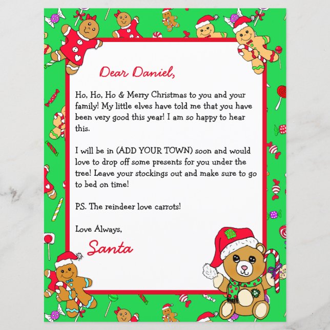 Personalized Letter from Santa Claus (Front)