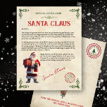 Personalized Letter from Santa Claus<br><div class="desc">Get the holidays off to an exciting start by seeing your child's (or children's) face when they read their official letter from Santa. They will see that Santa Claus has stamped his own approval on this personalized letter to advise your child is officially on the nice list! This traditional-looking vintage...</div>
