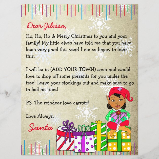 Personalized Letter from Santa Claus (Front)