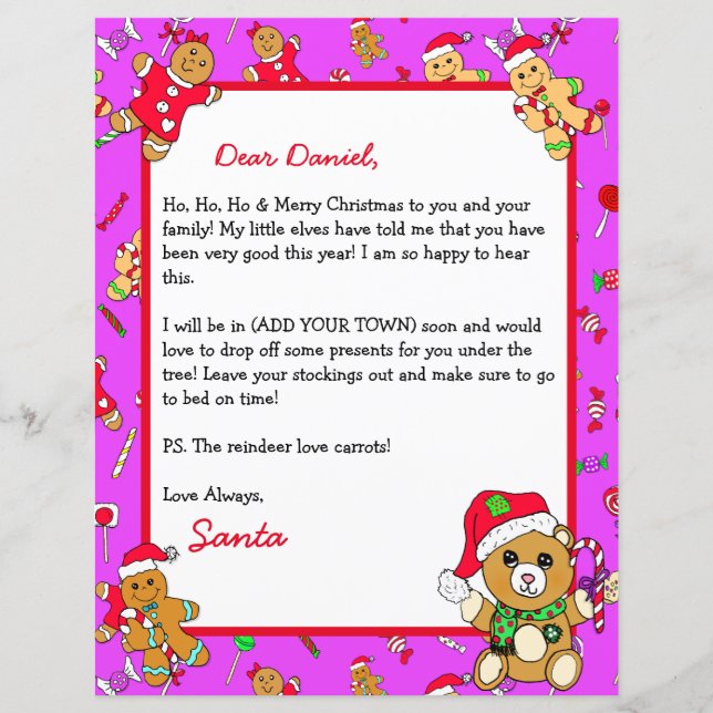 Personalized Letter from Santa Claus (Front)