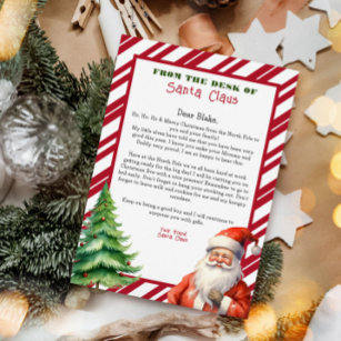 Personalized letter from Santa Claus Christmas Inv Invitation