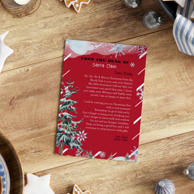 Personalized letter from Santa Claus Christmas  Invitation (Creator Uploaded)