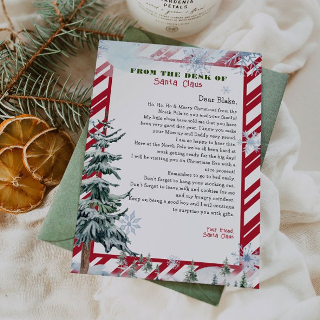 Personalized letter from Santa Claus Christmas Invitation (Creator Uploaded)