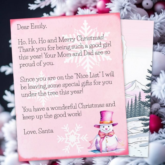 Personalized Letter from Santa Claus for Girls (Creator Uploaded)
