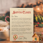 Personalized Letter from Santa Claus template<br><div class="desc">Delight your child this holiday season with a Personalized Letter from Santa Claus! Imagine their joy as they receive a beautifully crafted letter directly from the North Pole, complete with Santa's special seal and heartwarming message just for them. Each letter is customized with their name, favourite activities, and special holiday...</div>