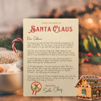 Personalized Letter from Santa Claus template