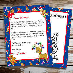 Personalized Letter from Santa + Colouring Page