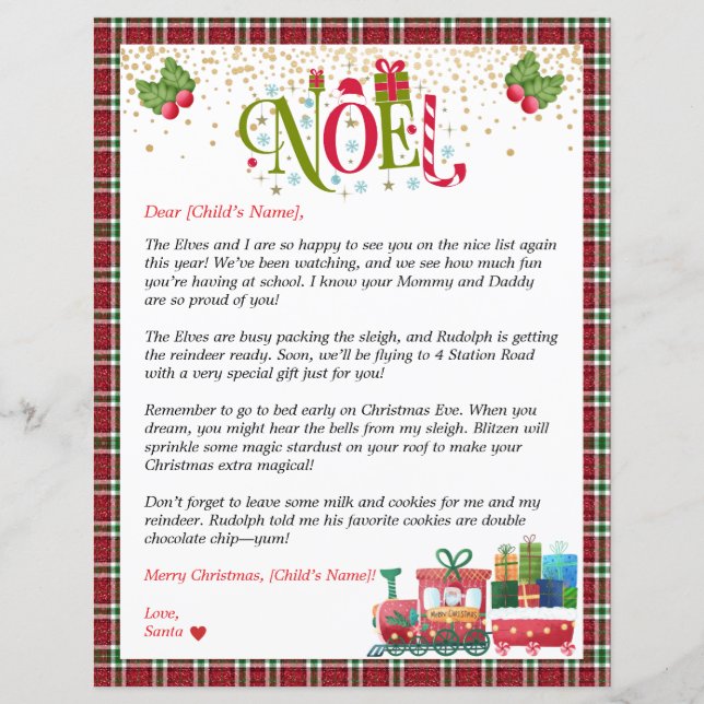 Personalized Letter from Santa For Kids Gifs (Front)