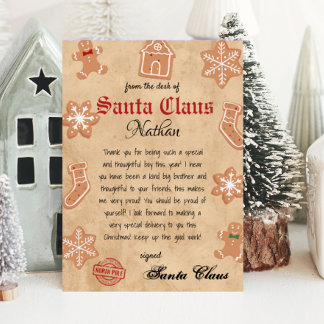 Personalized Letter from Santa Printable Invitation