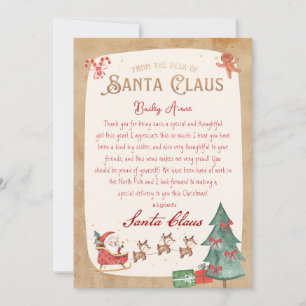 Personalized Letter from Santa Printable Invitation