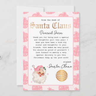 Personalized Letter from Santa Template