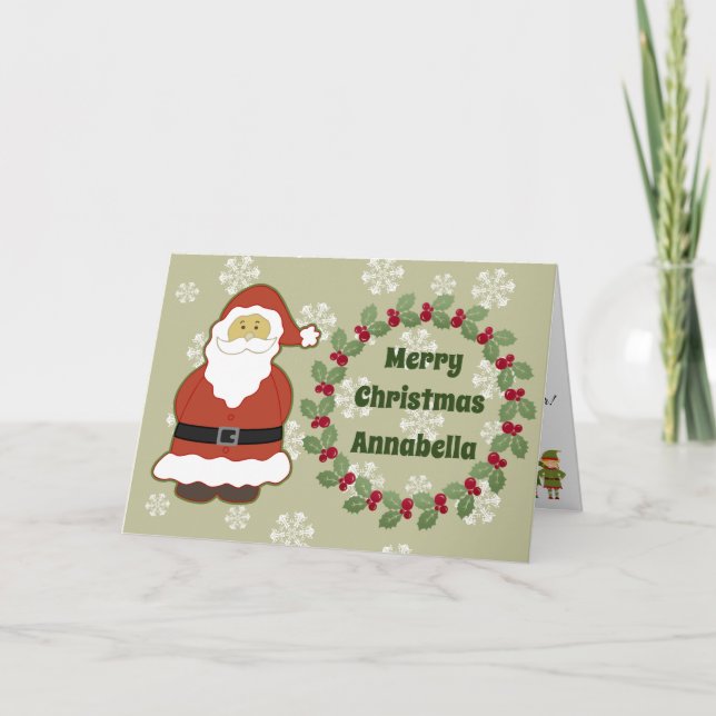 Personalized letter from Santa to a child Holiday (Front)