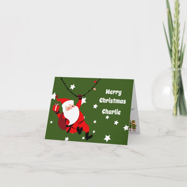Personalized letter from Santa to a child Holiday Card (Front)