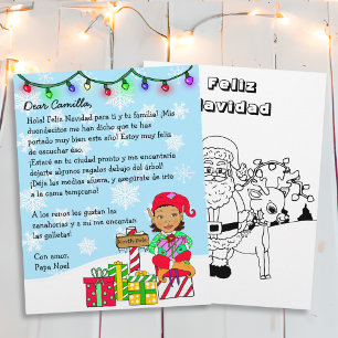Personalized Letter from Santa with Hispanic Elf