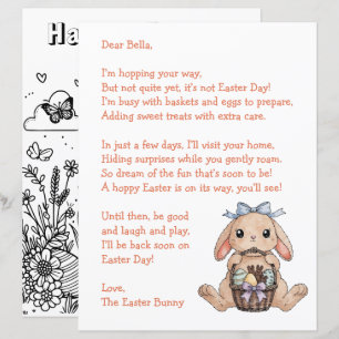 Personalized Letter & from the Easter Bunny