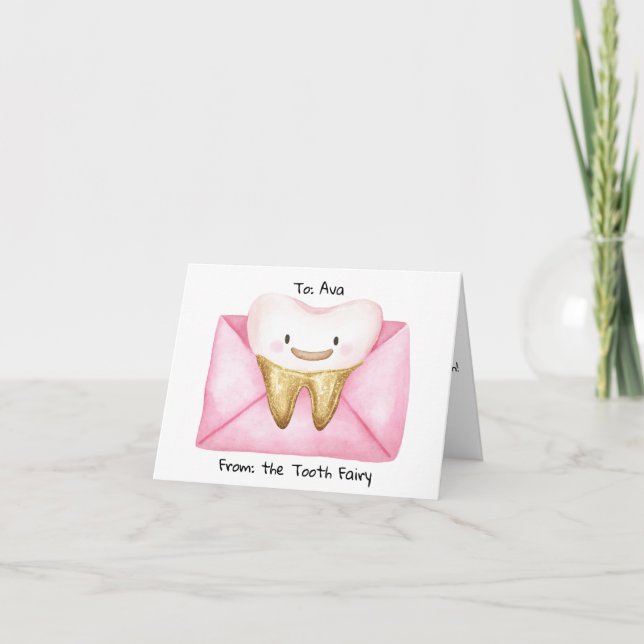 Personalized Letter from Tooth Fairy  Card (Front)