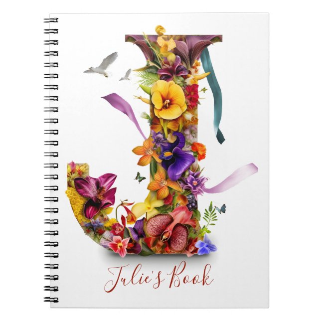 Personalized Letter J notebook (Front)