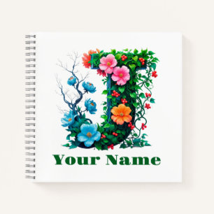Personalized Letter J Notebook