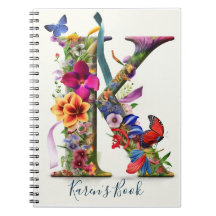 Personalized Letter K Notebook