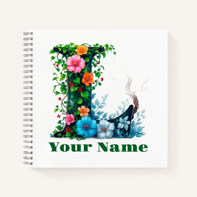 Personalized Letter L Notebook (Front)