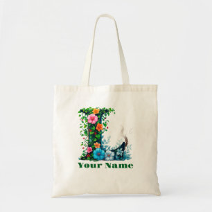 Personalized Letter L Tote Bag