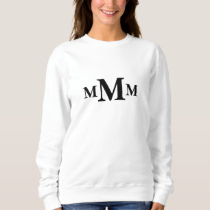 Personalized Letter "M" Monogram Template Sweatshirt