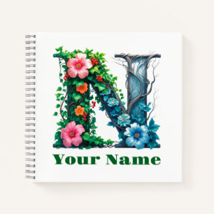 Personalized Letter N Notebook