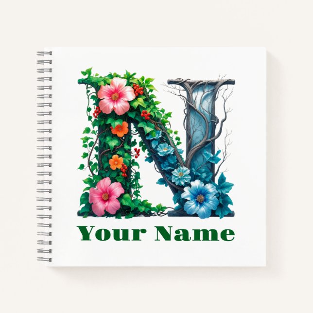 Personalized Letter N Notebook (Front)
