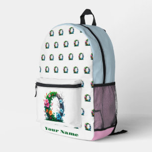 Personalized Letter O Printed Backpack