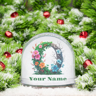 Personalized Letter O Snowglobe